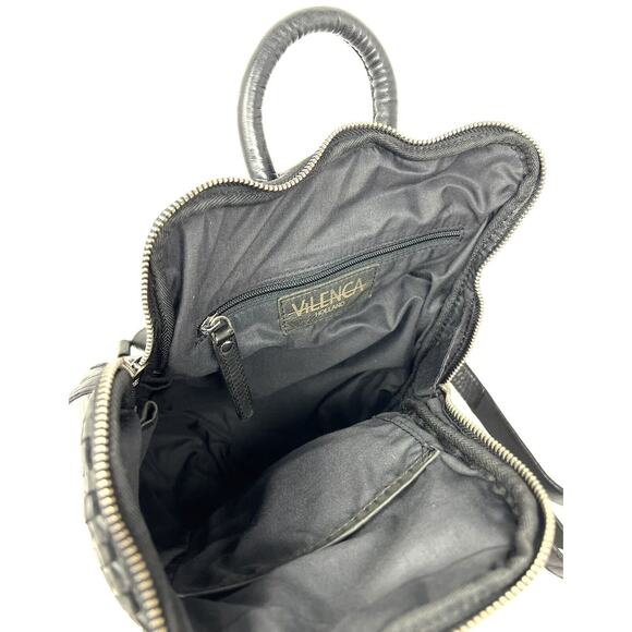 Vilenca Holland Backpack Distressed Leather Woven Braided Black NWT TK48 main image 11